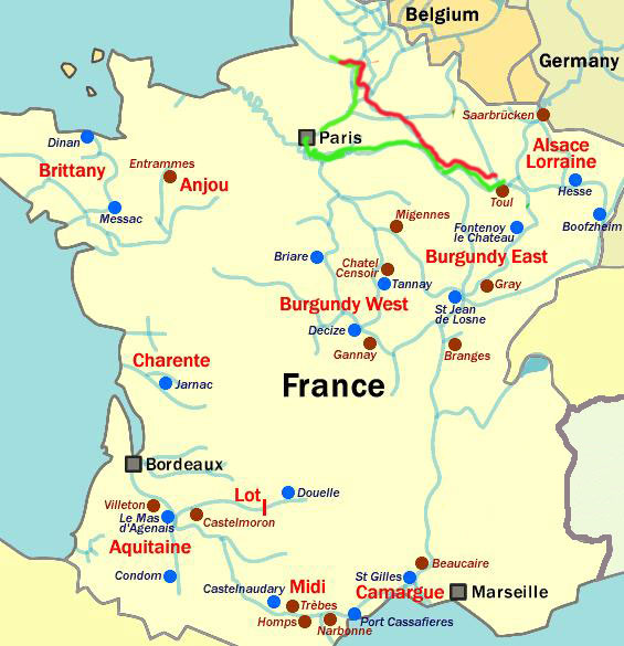 Histoire d'Eau - plan/actual route for 2015; France2015-001.jpg