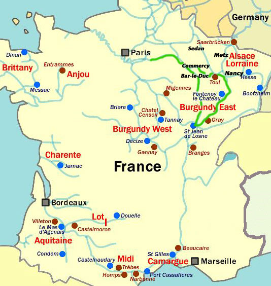 Histoire d'Eau - plan/actual route for 2017; France2017-001.jpg
