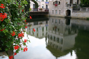 Joinville; The Marne river runs through the town.