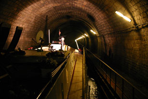 The Balesmes Tunnel - with the lights still on!