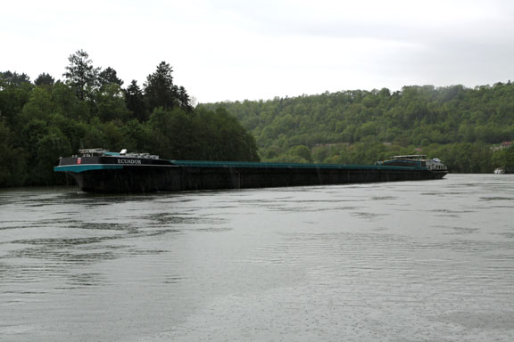 Histoire d'eau moored on the Moselle at Liverdunin 2013.