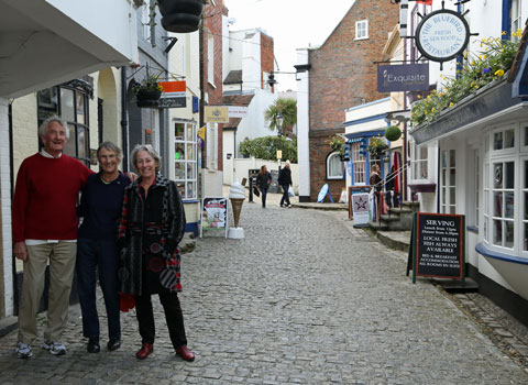 Pete, John & Rosemary in Lymington  - 2013.