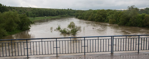 The river Meurthe, flooded in 2013.