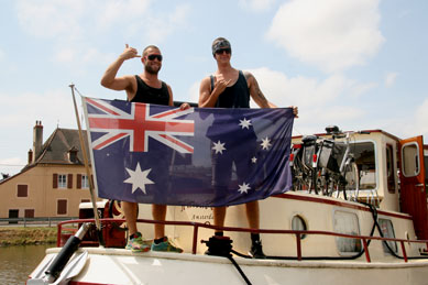 Paray-le-Monial in 2010 - The Boys walking to the Atlantic coast for charity.