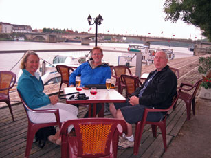 St. Jean-de-Losne; Deb and Rod.