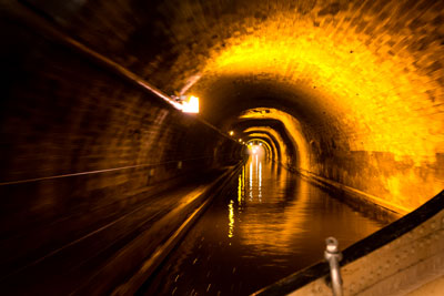 The tunnels on the summit in June 2013.