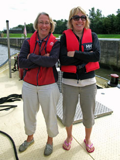 The crew on the Saone in 2010.