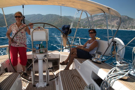 Turkey: sailing on Alma with Helen & Iain in July 2013.